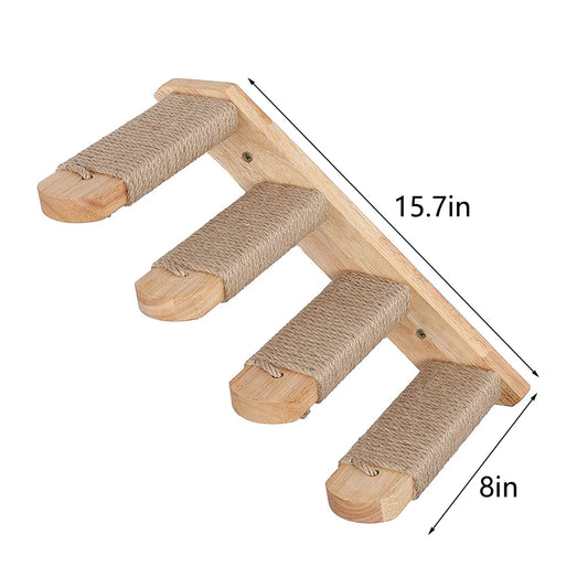 Wall Mounted Cat Climbing Shelf & Scratcher
