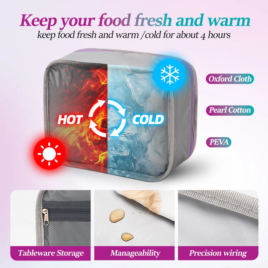 Kids Bento Lunch Box – Microwave Safe Leak-Proof Food Container for School, Travel & Snacks