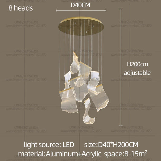 Modern LED Spiral Chandelier