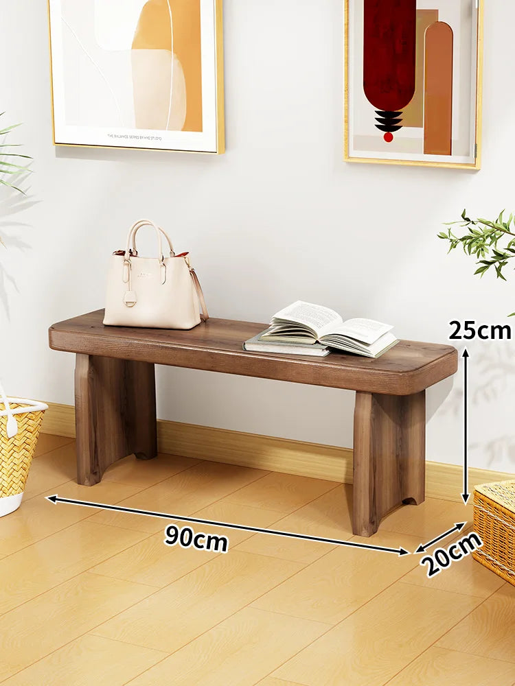 Solid Wood Entryway Bench