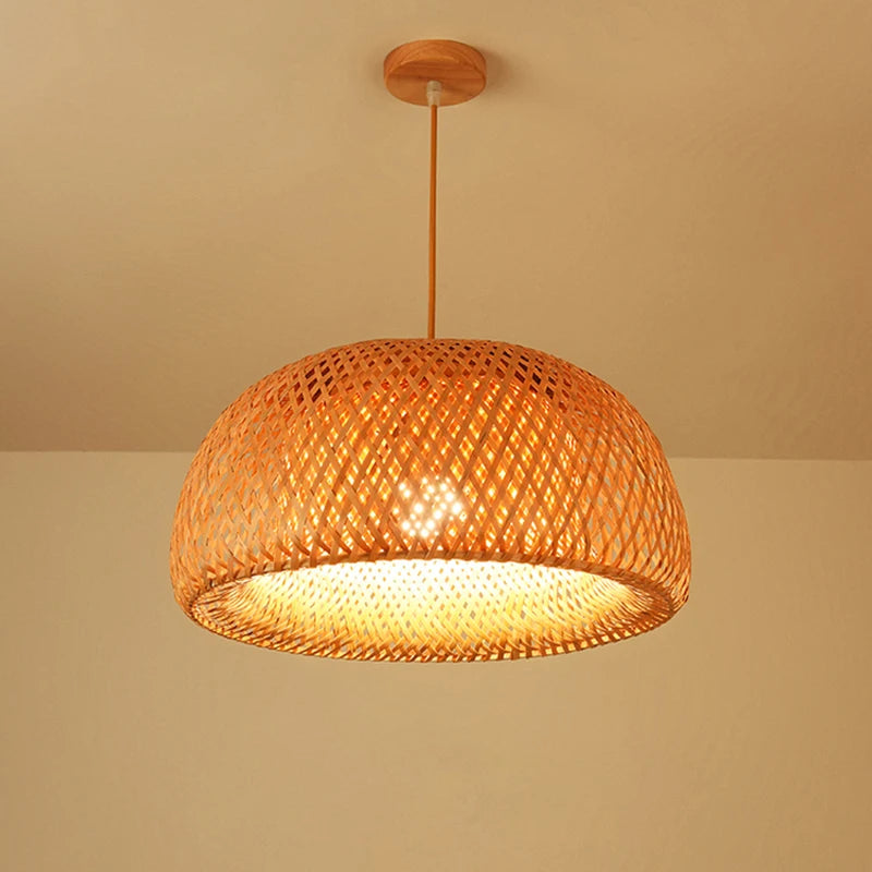 Handwoven Bamboo Pendant Light