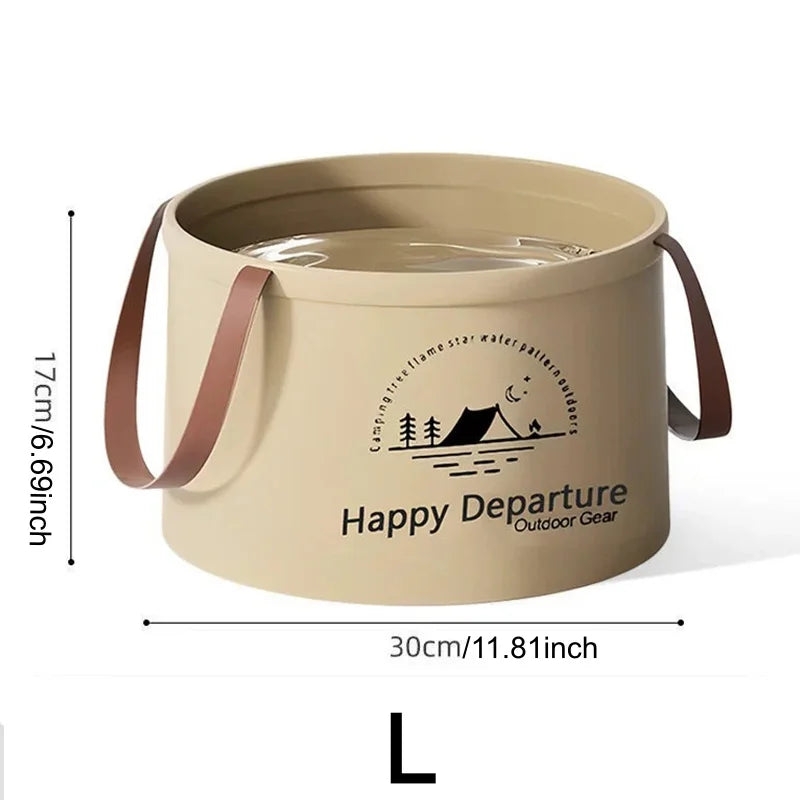 6L Collapsible Bucket with Handle for Camping & Outdoor Use