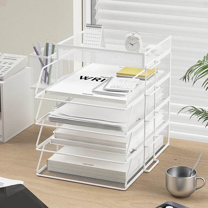 Office File Box Desktop A4 Document Organizer