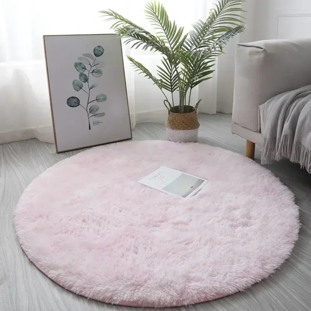 Soft Round Shaggy Rug For Kids