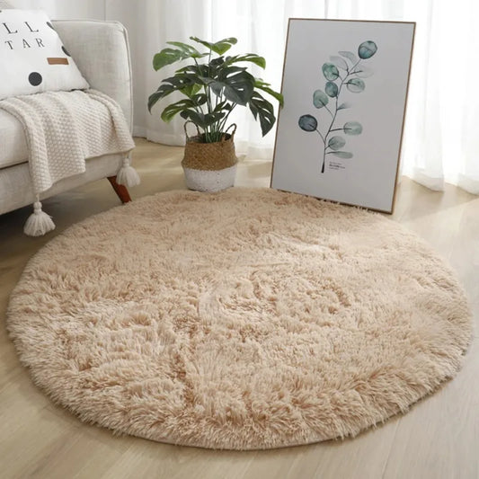 Super Soft Round Shaggy Non-Slip Rug
