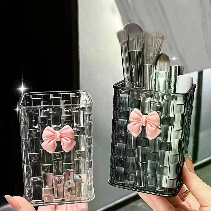 Desktop Pen Holder with Storage Basket