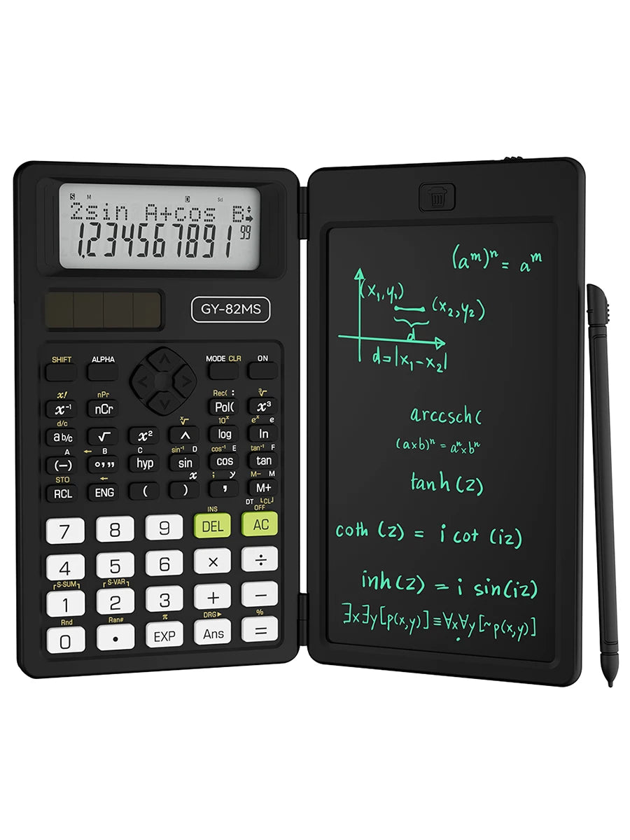 Scientific Calculator with Writing Tablet Foldable