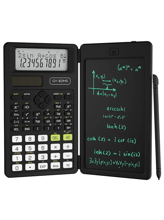 Scientific Calculator with Writing Tablet Foldable