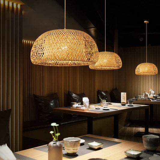 Handwoven Bamboo Pendant Light