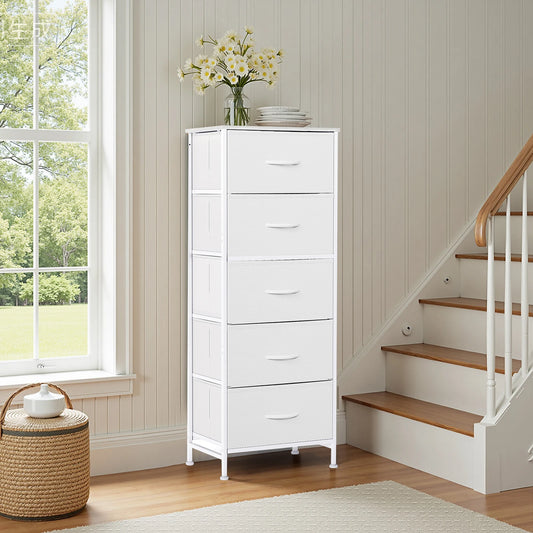 5-Drawer Fabric Dresser & Nightstand