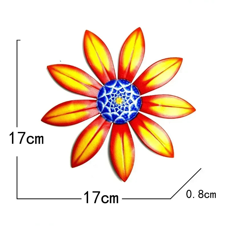 Metal Flower Wall Art Hanging Garden Decoration