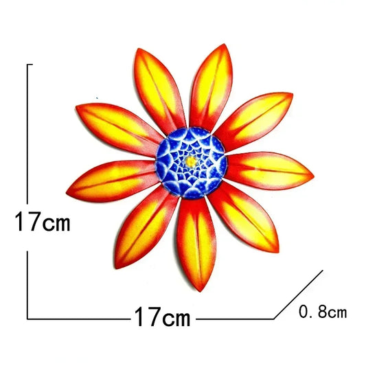 Metal Flower Wall Art Hanging Garden Decoration