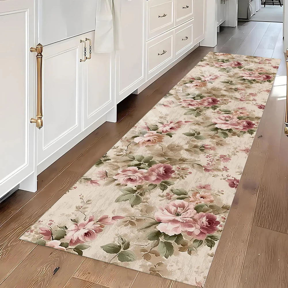 Vintage Floral Runner Rug