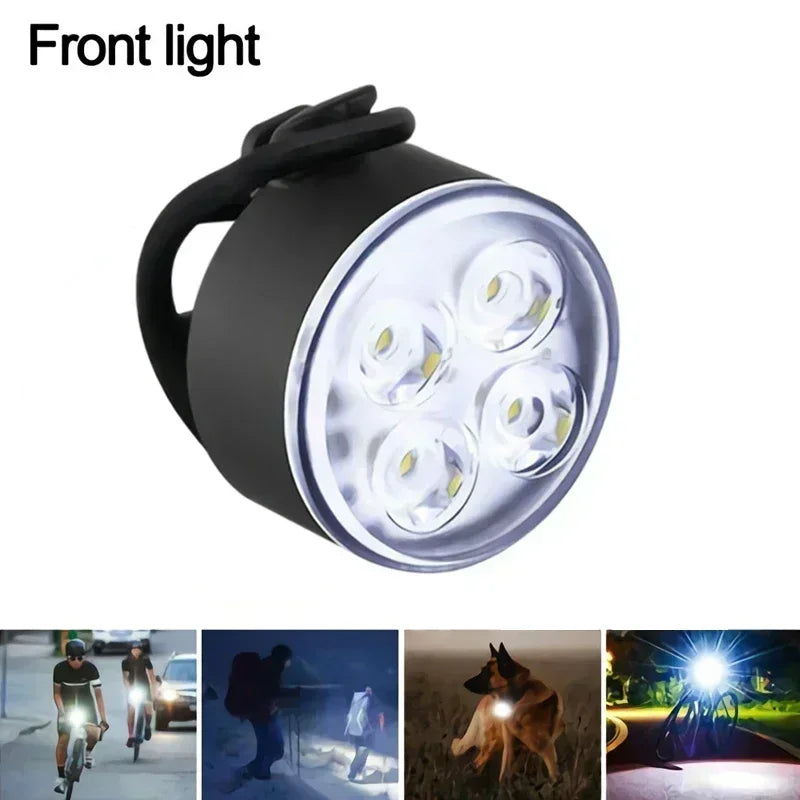 USB Rechargeable Waterproof Bike Light Set