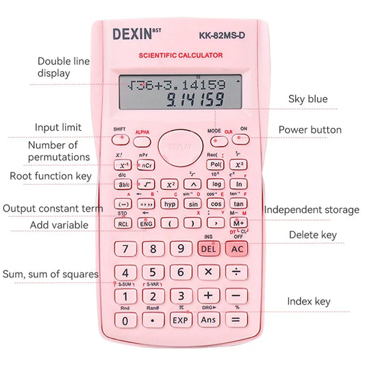 Scientific Calculator 12-Digit Dual Line Display