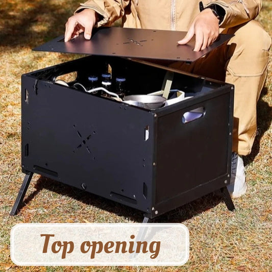 Folding Camping Storage Box with Side Door