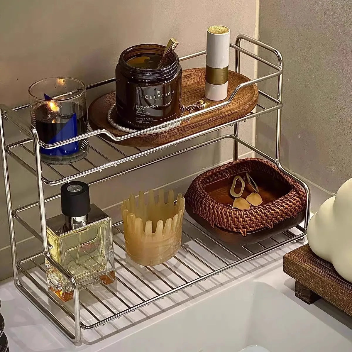 2-Tier Metal Cosmetic Organiser