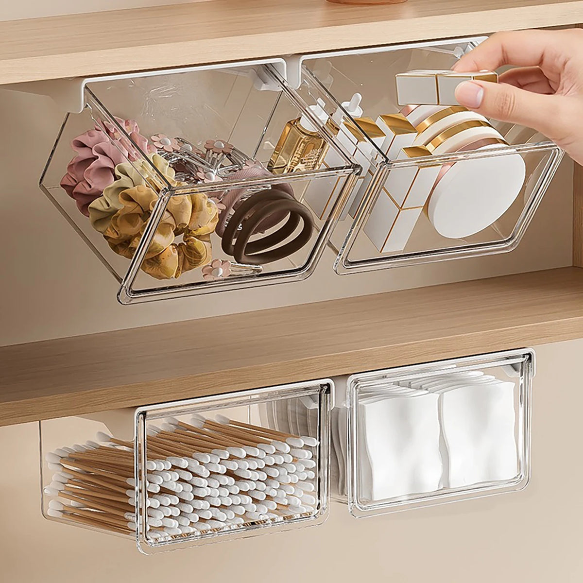Transparent Pull-Out Drawer Storage Box