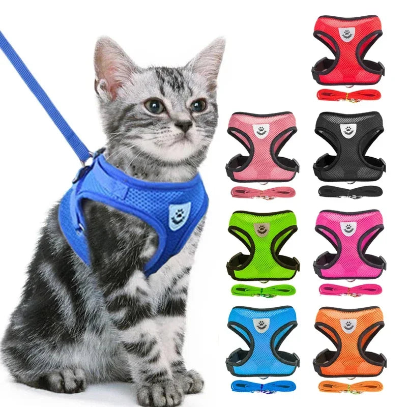 Adjustable Cat Harness & Leash Set