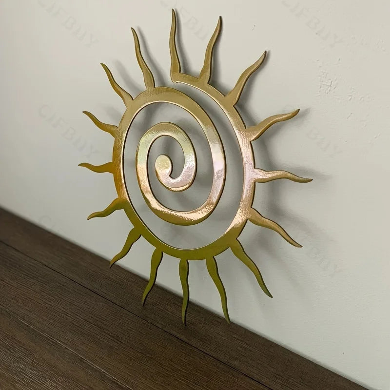Antique Coiled Star Metal Wall Sculpture