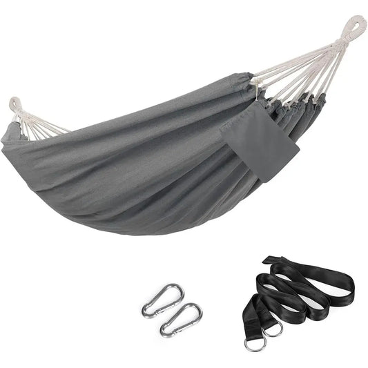 Double Camping Hammock with Straps & Carry Bag
