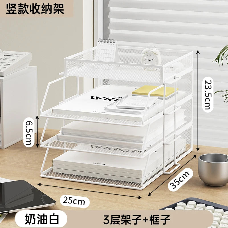 Office File Box Desktop A4 Document Organizer