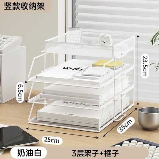 Office File Box Desktop A4 Document Organizer