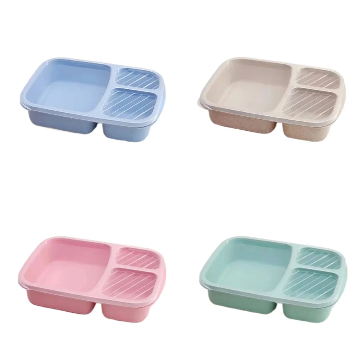 3 Compartment Food Storage Container for Meal Prep & School Lunches
