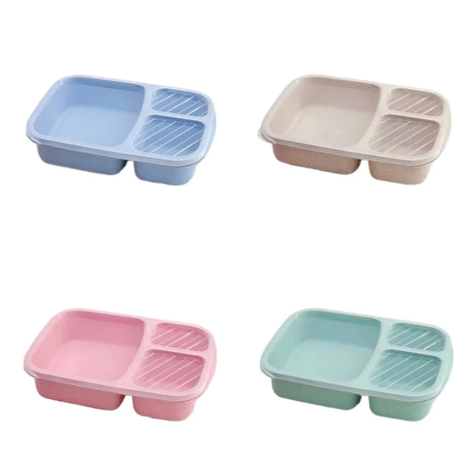 3 Compartment Food Storage Container for Meal Prep & School Lunches