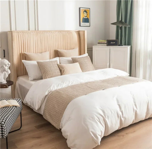 Luxury Velvet Geometric Bed Runner