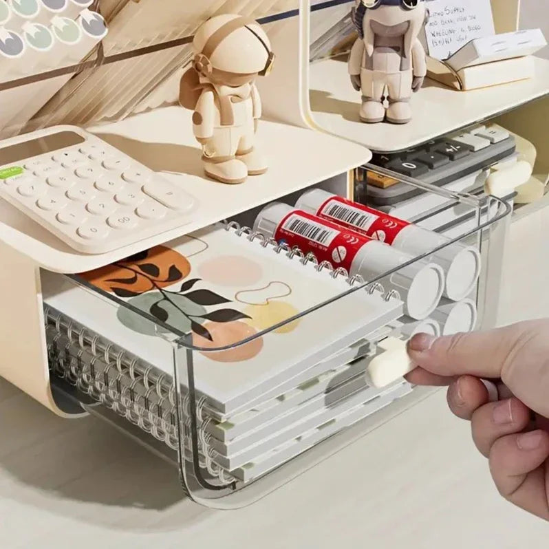 Multi-Layer Desk Organizer Large Capacity Pencil Holder Storage Box