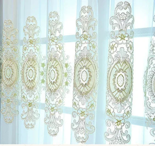 Luxury Embroidered Window Curtains