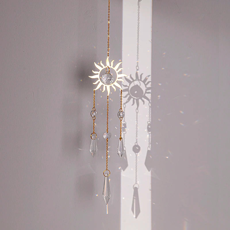 Crystal Suncatcher Wind Chime Hanging Pendant