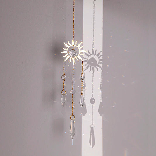 Crystal Suncatcher Wind Chime Hanging Pendant