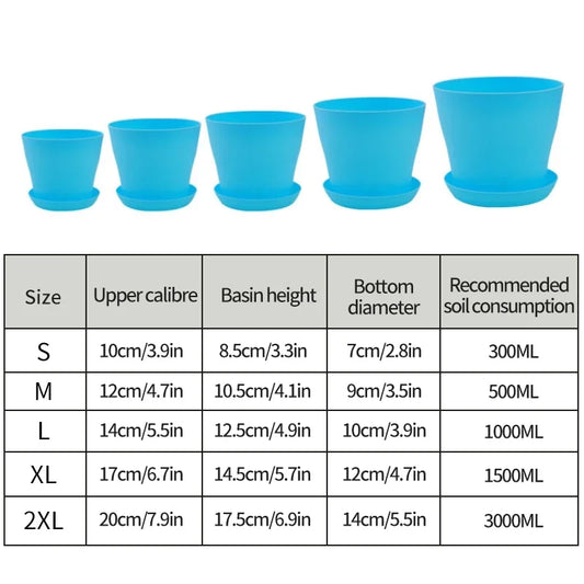 Modern Round Plant Pot for Succulents & Indoor Plants