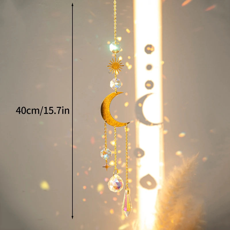 Crystal Suncatcher Wind Chime Hanging Pendant