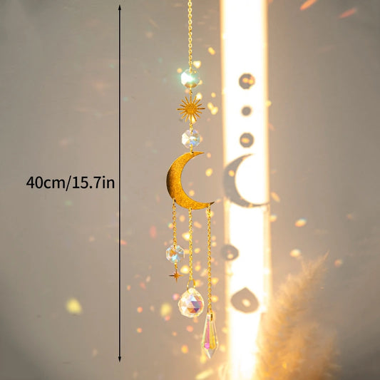 Crystal Suncatcher Wind Chime Hanging Pendant