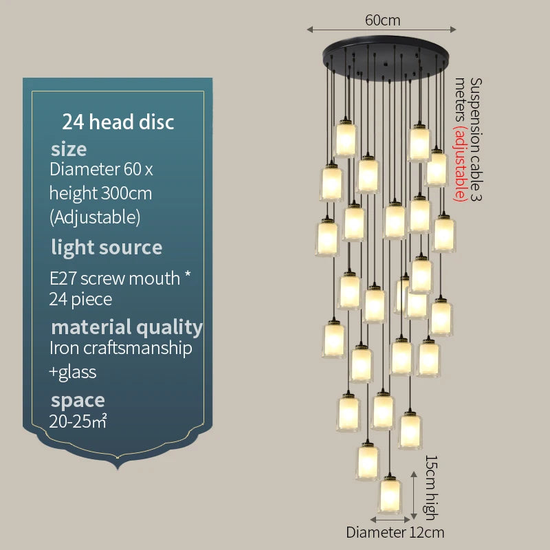 Luxury Staircase & Dining Room Ceiling Light
