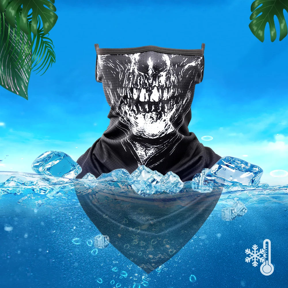 Skull Print Neck Gaiter Mask