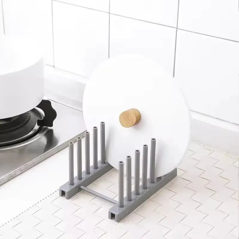 Kitchen Pot Lid & Dish Storage Rack