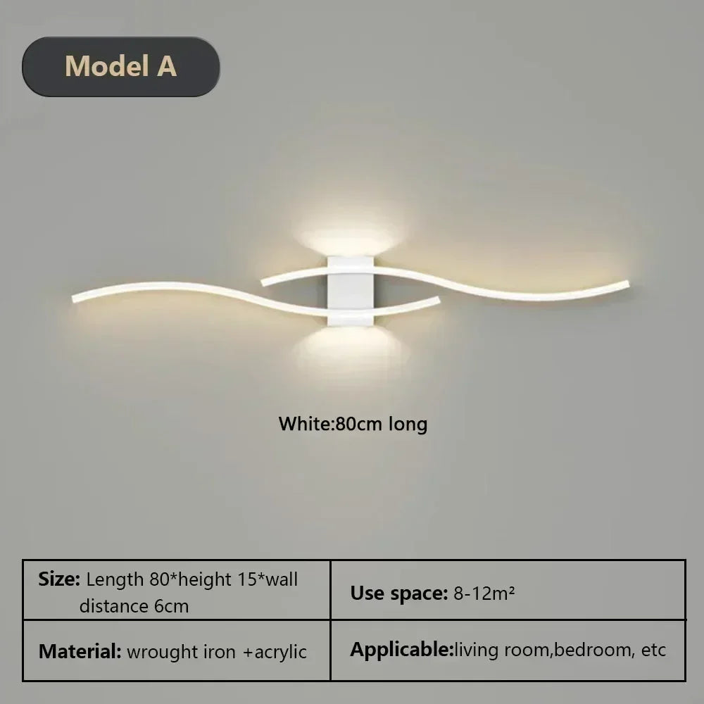 Dimmable Aluminium Wall Light for Bedroom & Living Room