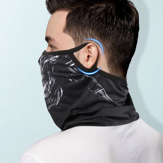 Skull Print Neck Gaiter Mask