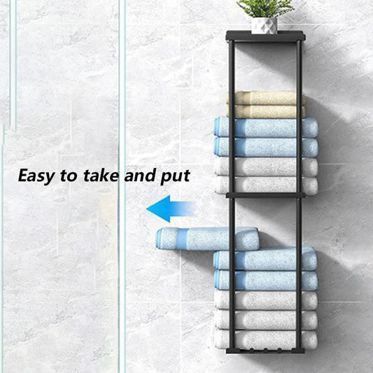Wall Mounted Towel & Organiser Rack