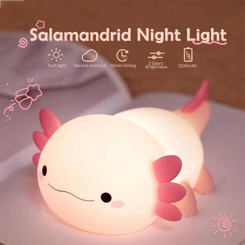 Axolotl Silicone Night Light Lamp