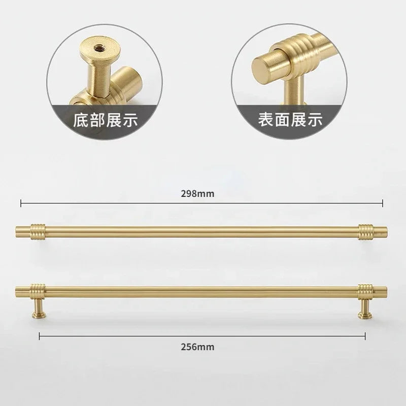 French Solid Brass Cabinet Handles