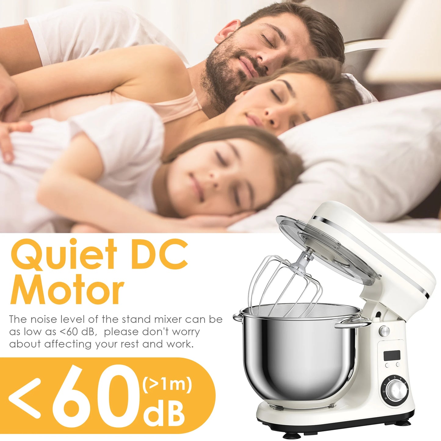 Stand Mixer 1200W with 6-Speed Control