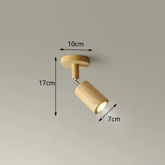 Wooden Adjustable Ceiling Spotlight