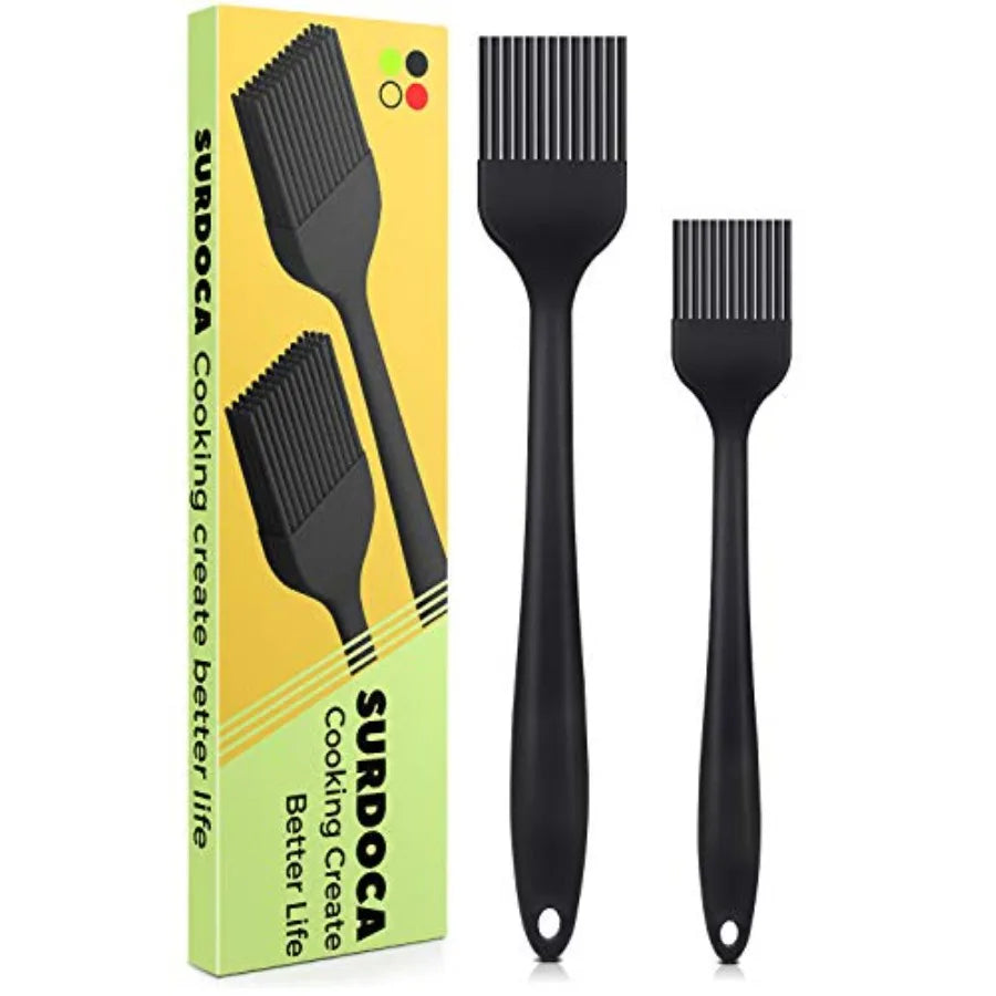 2-Piece Silicone Pastry & Basting Brush Set