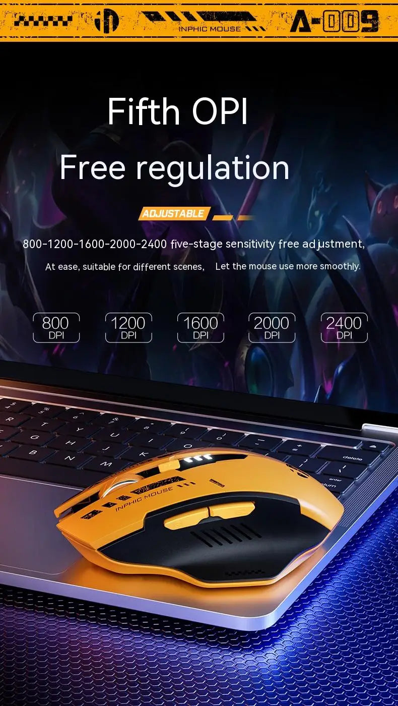 Inphic A9 Wireless Bluetooth Gaming Mouse