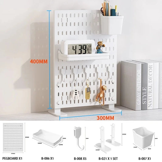 Desktop Pegboard Storage Organizer Kit